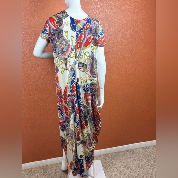 Love in Red and Blue High Low Dress one size. E82 - Picture 11 of 14